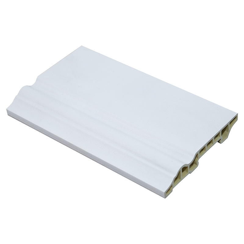 Ván chân tường WPC hạt gỗ 80mm với đế composite PVC